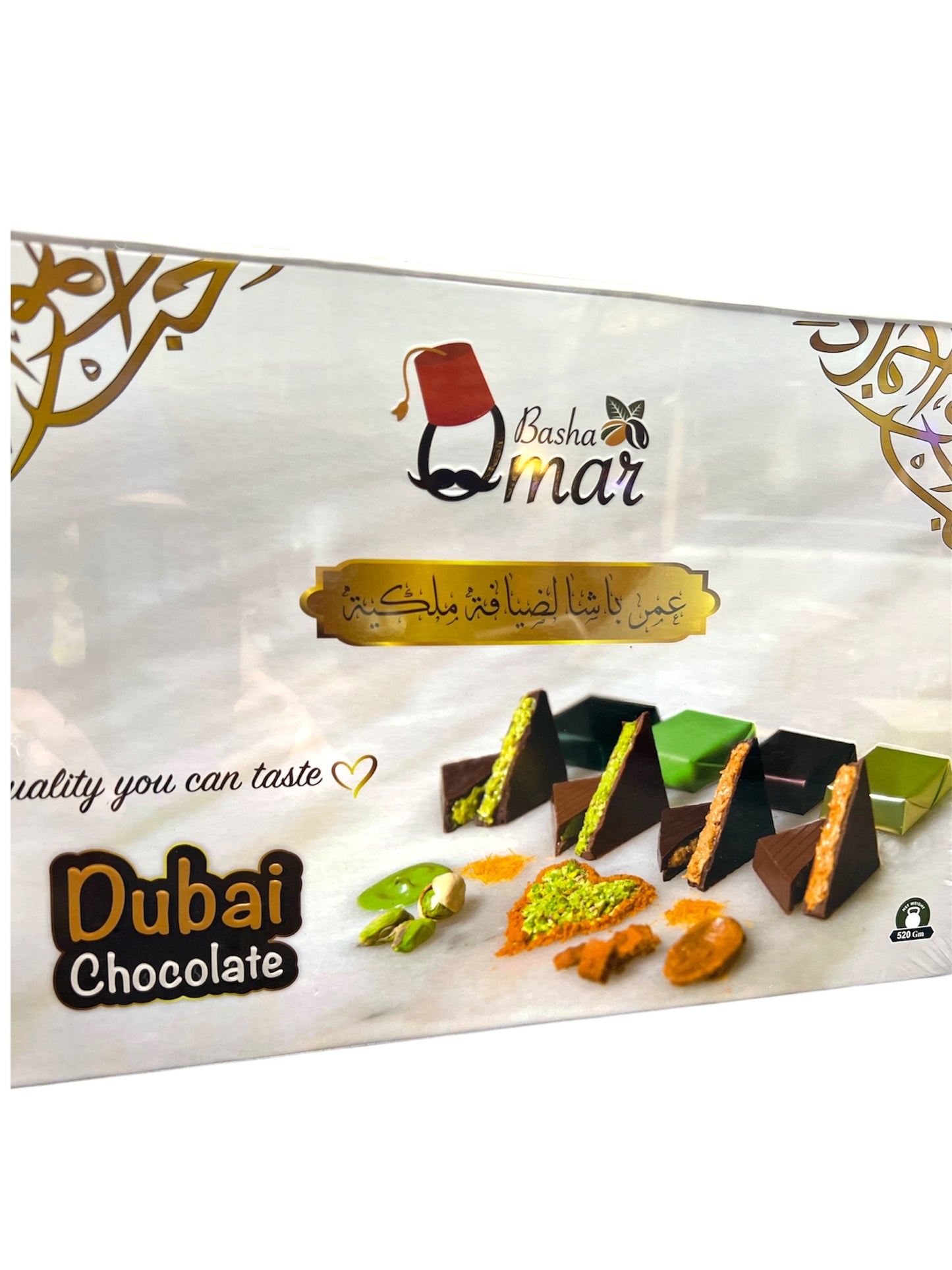 Mixed Dubai chocolate flavors