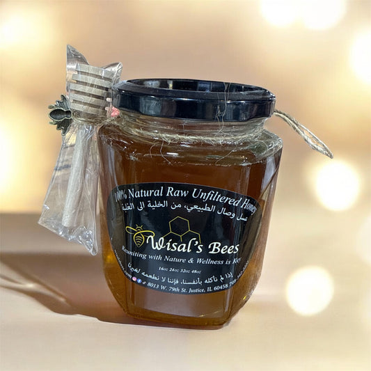 100% natural raw unfiltered honey 1Lb