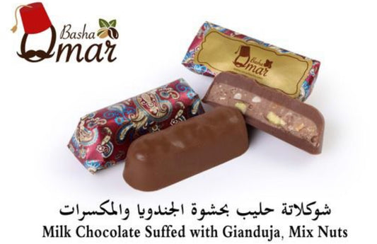Milk Chocolate Suffed with Gianduja, Mix Nuts