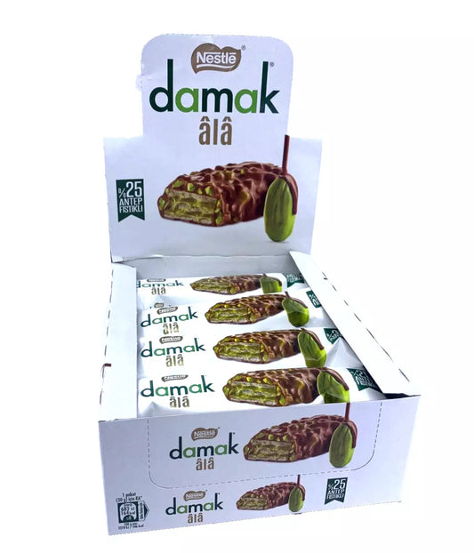 Nestle Damak Milk Chocolate with Pistachio Coated Wafer with Pistachio