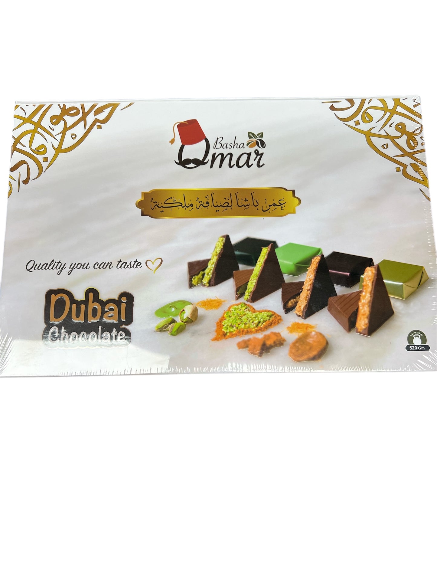 Mixed Dubai chocolate flavors