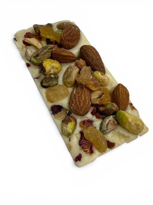 White chocolate covered mix nuts