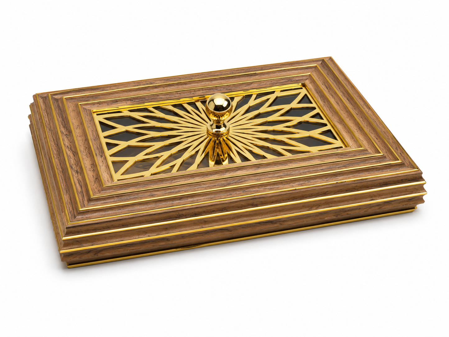 Decorative Wooden Serving Box with Lid
