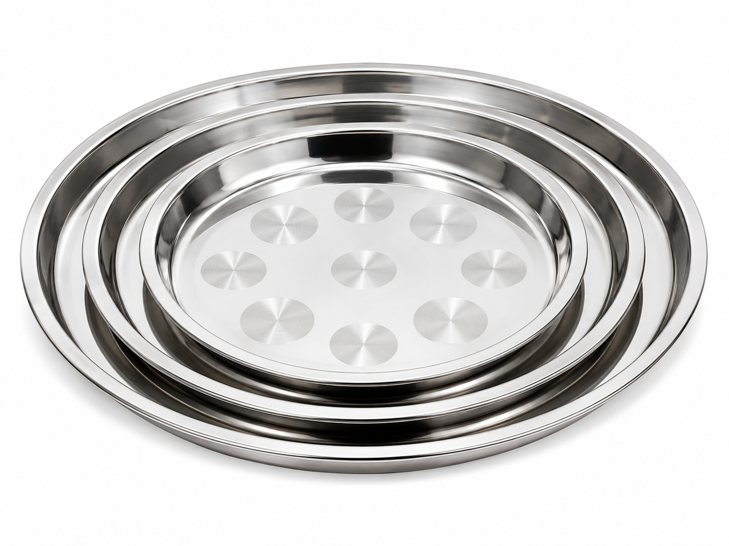 Stainless Steel Round Serving Tray
