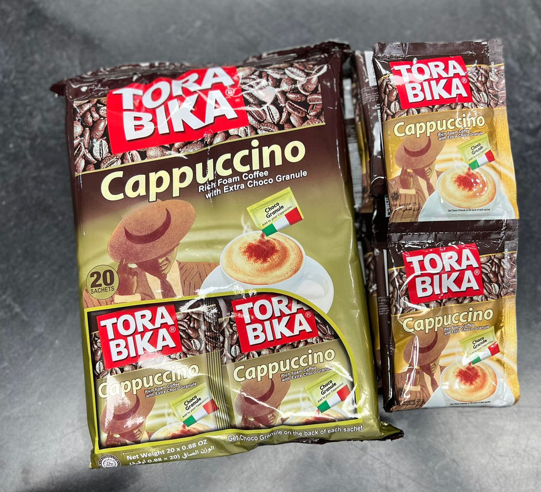 Tora BIKA Cappuccino 20 Sachets Choco Granule 20 x .88 Oz