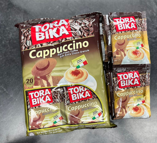 Tora BIKA Cappuccino 20 Sachets Choco Granule 20 x .88 Oz