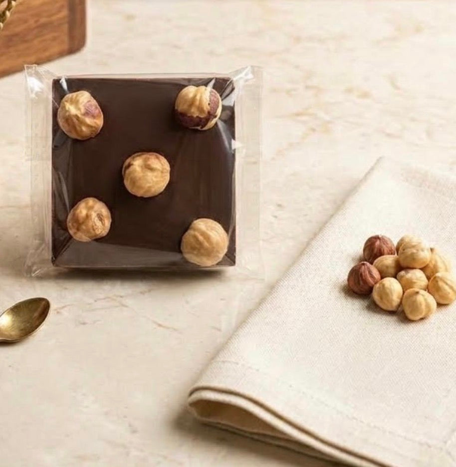 Milk, chocolate covered hazelnut