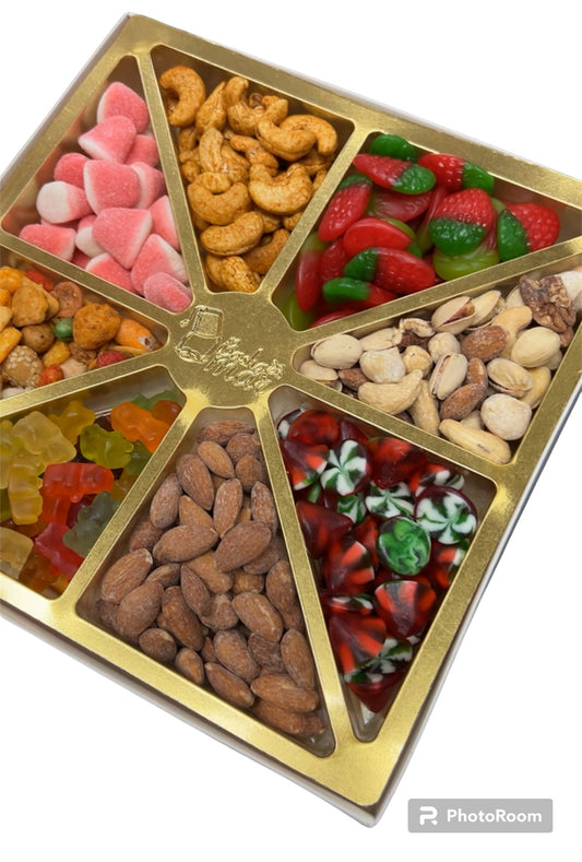 Mix candy and nuts box