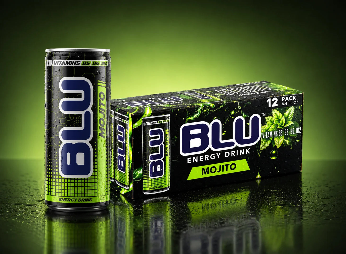 BLU MOJITO ENERGY DRINK 12-PACK