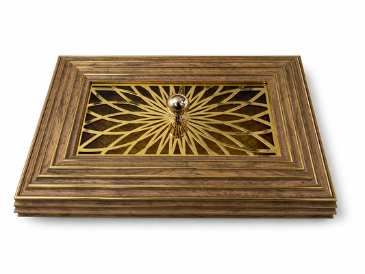 Square -Decorative Wooden Serving Box with Lid