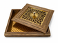 Square Decorative Wooden Serving Box with Lid