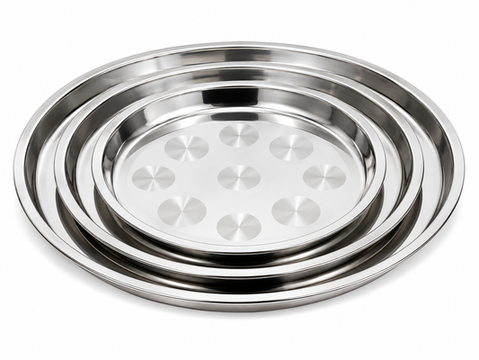 Stainless Steel Round Serving Tray