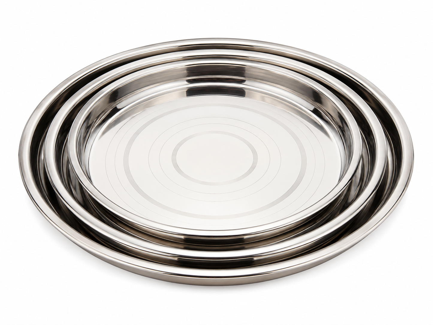 Stainless Steel Round Serving Tray