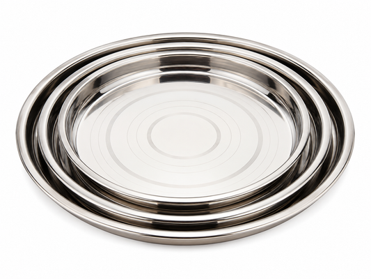 Stainless Steel Round Serving Tray